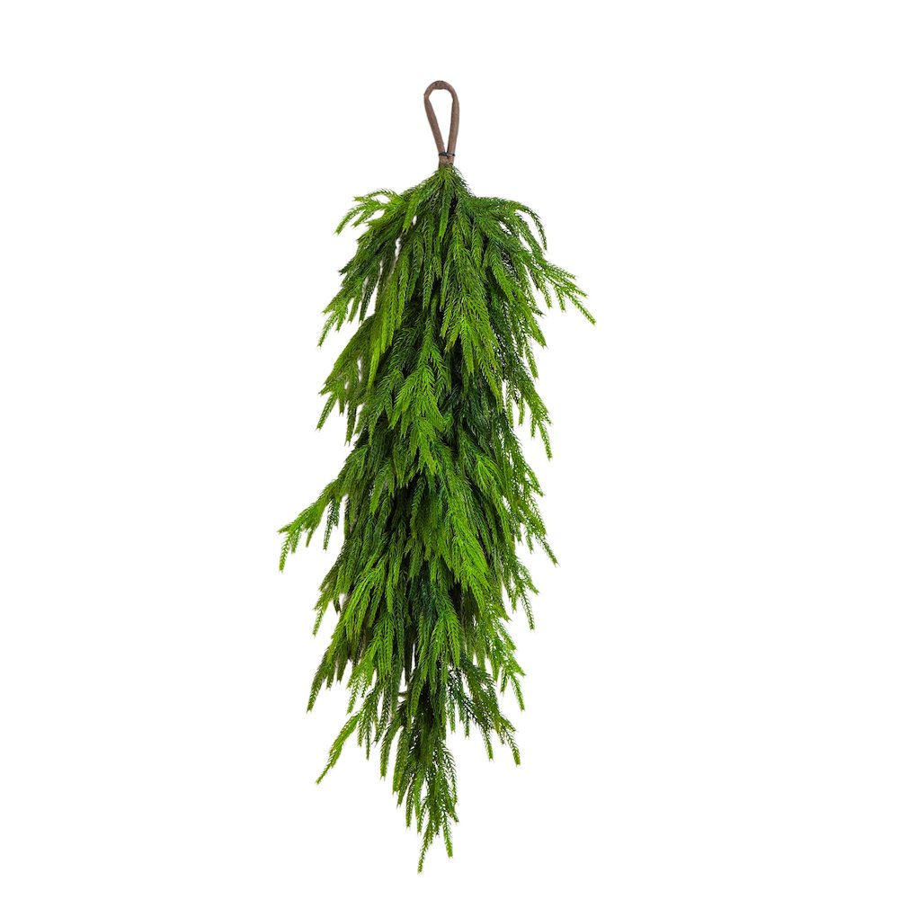 3ft. Artificial Real Touch Norfolk Island Pine Teardrop with Natural Look