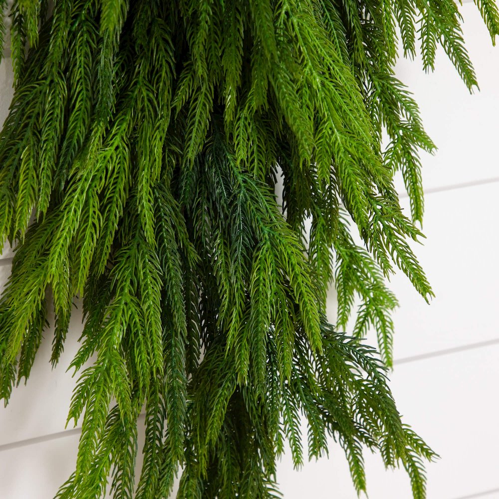 3ft. Artificial Real Touch Norfolk Island Pine Teardrop with Natural Look
