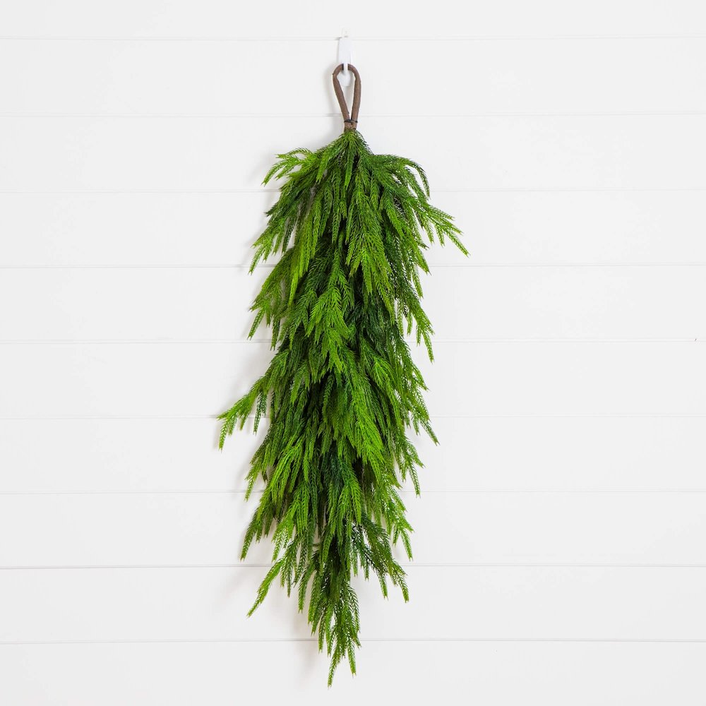 3ft. Artificial Real Touch Norfolk Island Pine Teardrop with Natural Look