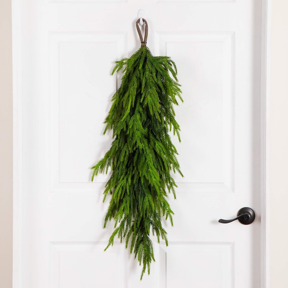 3ft. Artificial Real Touch Norfolk Island Pine Teardrop with Natural Look