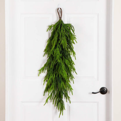 3ft. Artificial Real Touch Norfolk Island Pine Teardrop with Natural Look