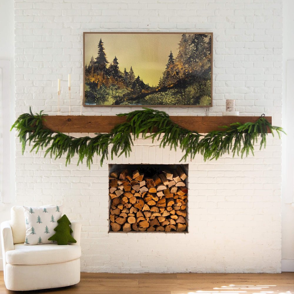 15ft. Artificial Real Touch Norfolk Island Pine Garland with Natural Look