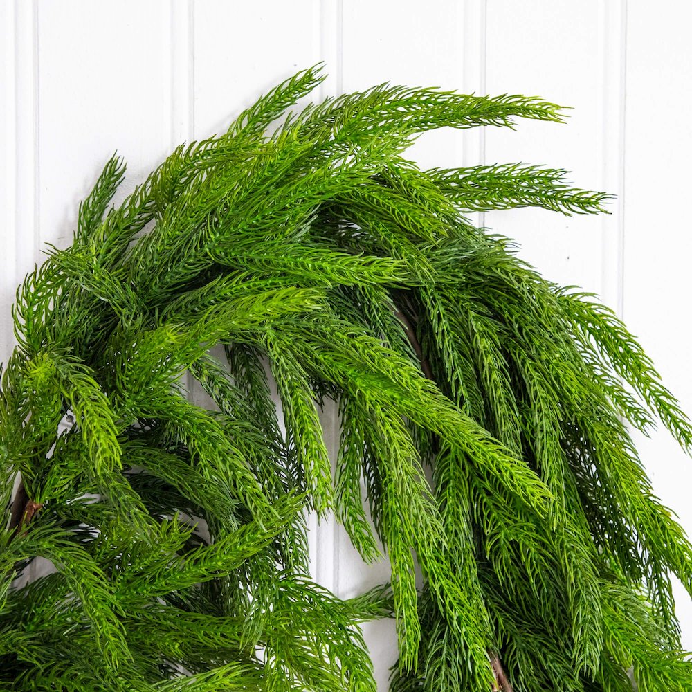 10ft. Artificial Real Touch Norfolk Island Pine Garland with Natural Look