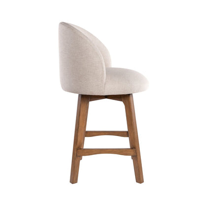 Garet Swivel Counter Stool - Rustic Natural Finish