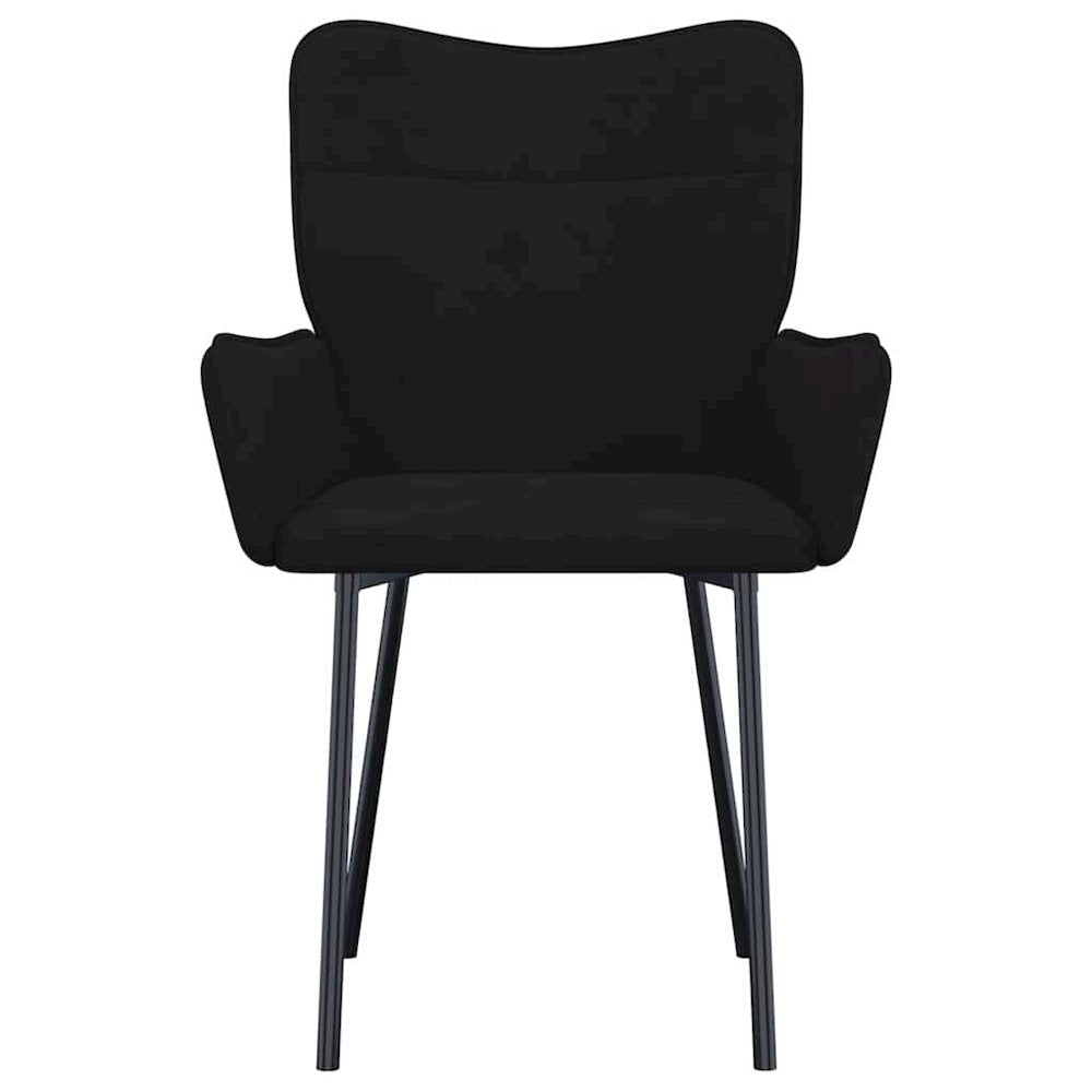 vidaXL Dining Chairs 2 pcs Black Velvet