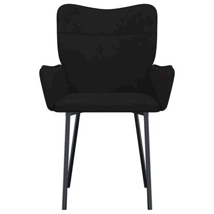 vidaXL Dining Chairs 2 pcs Black Velvet