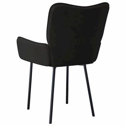 vidaXL Dining Chairs 2 pcs Black Velvet