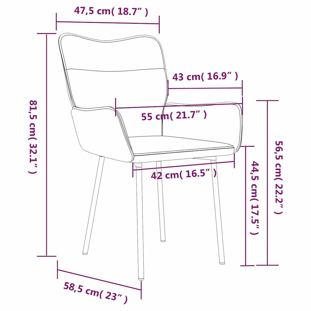 vidaXL Dining Chairs 2 pcs Black Velvet