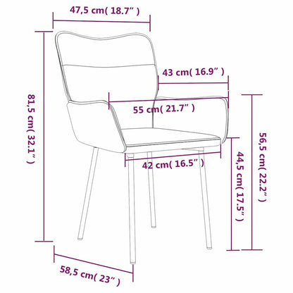 vidaXL Dining Chairs 2 pcs Black Velvet
