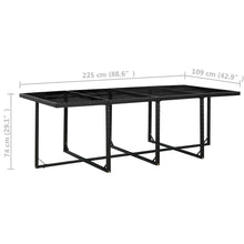 13 Piece Patio Dining Set with Cushions Poly Rattan Black
