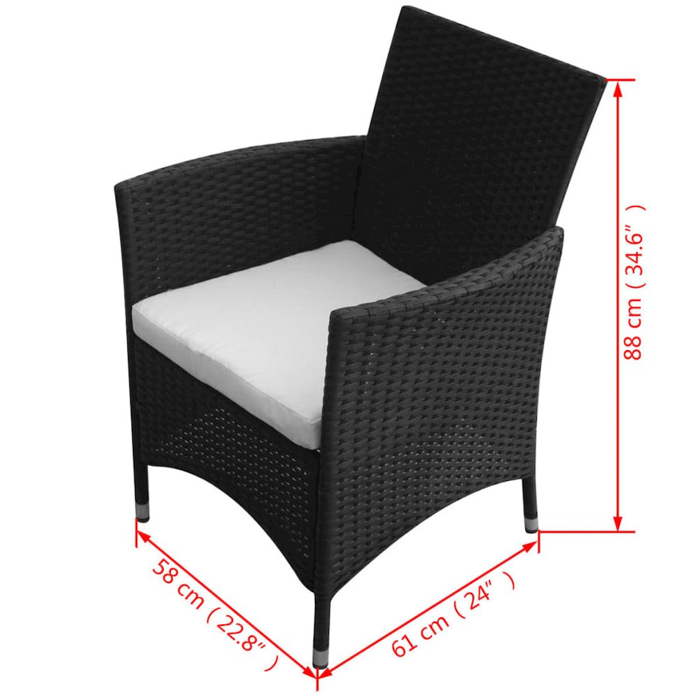 Garden Furniture Set Black