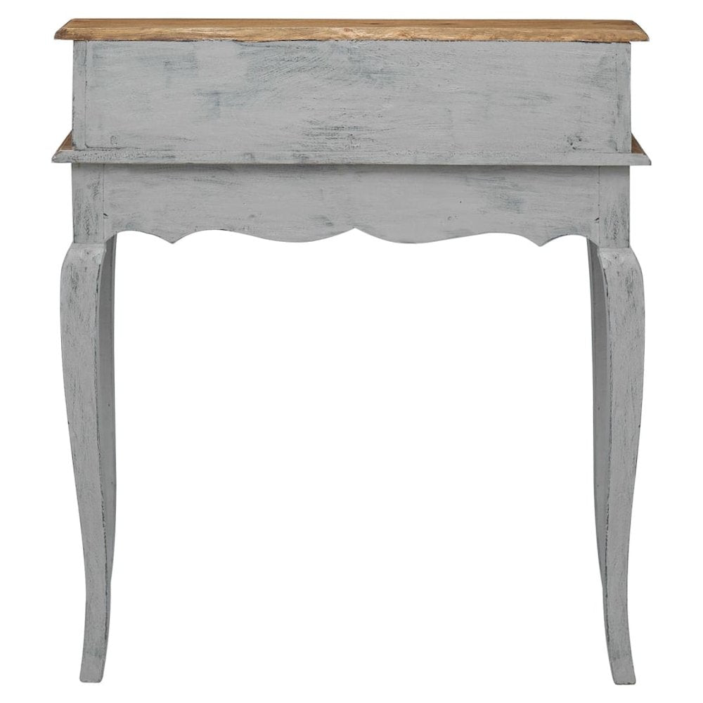 Writing Desk Mahogany, Grey Solid mahogany wood
