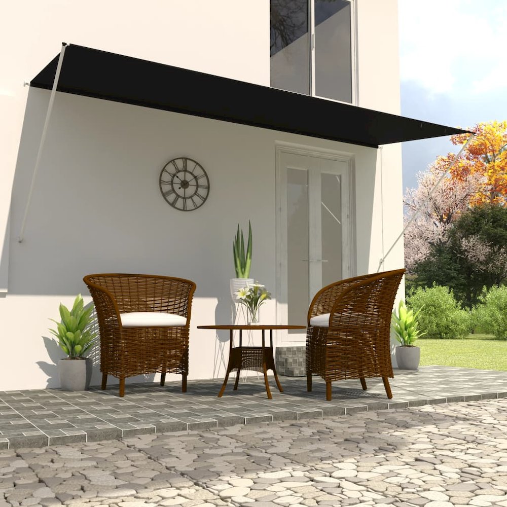 Awning Anthracite Steel and 100% polyester with PA coating