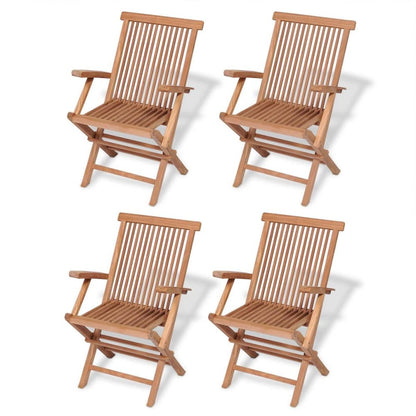 Garden Table And Chair Warm wood color Solid Teak wood 5-Piece Set