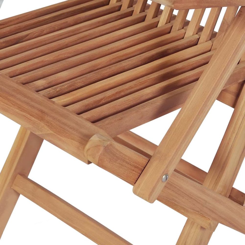 Garden Table And Chair Warm wood color Solid Teak wood 5-Piece Set
