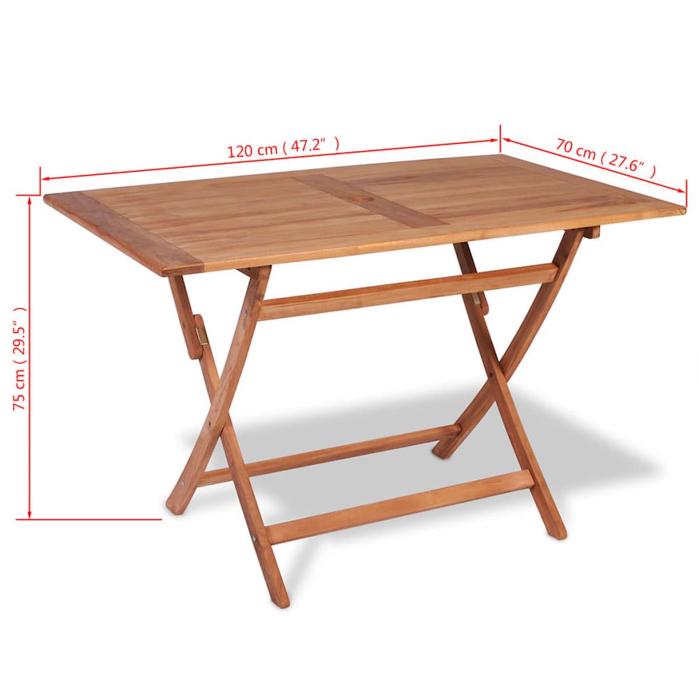 Garden Table And Chair Warm wood color Solid Teak wood 5-Piece Set