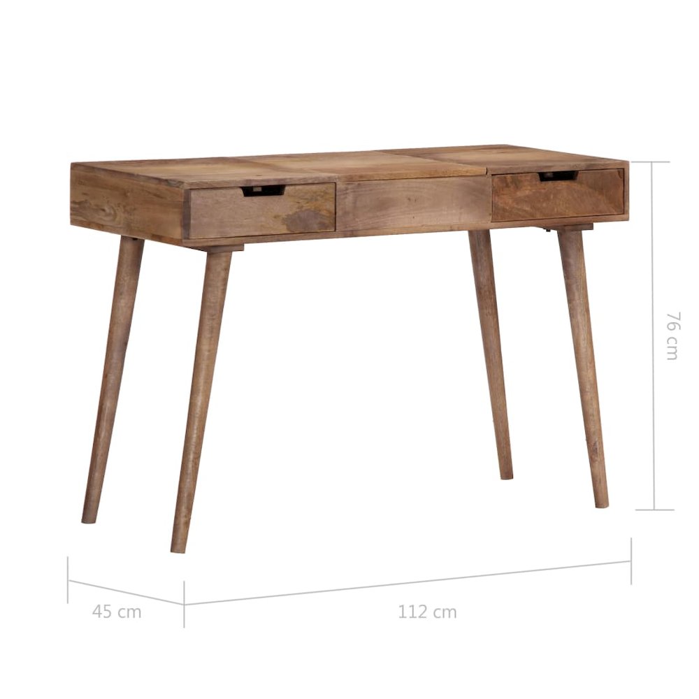 Dressing Table Natural Mango Wood Solid Mango Wood, Engineered Wood