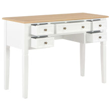 Writing Desk White and Brown MDF and Pinewood Standard