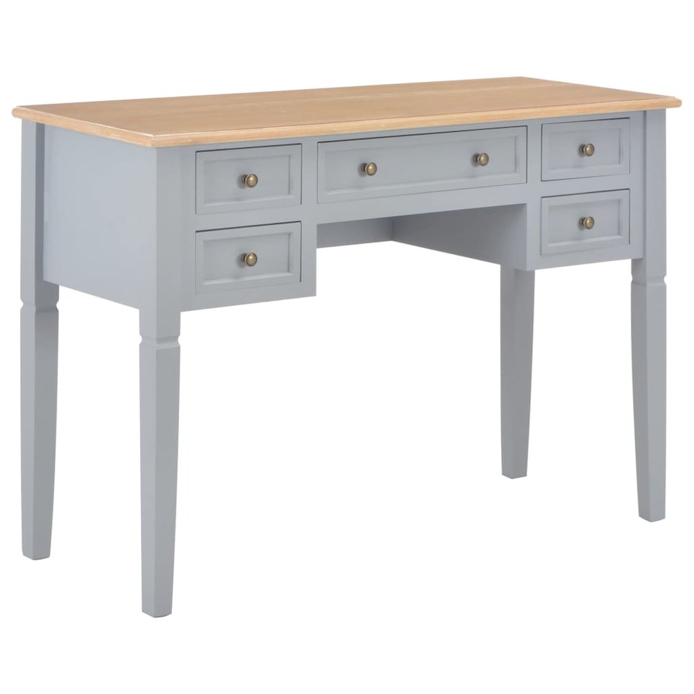 Writing Desk Gray MDF 43.1 in length, 17.7 in width, 30.5 in height