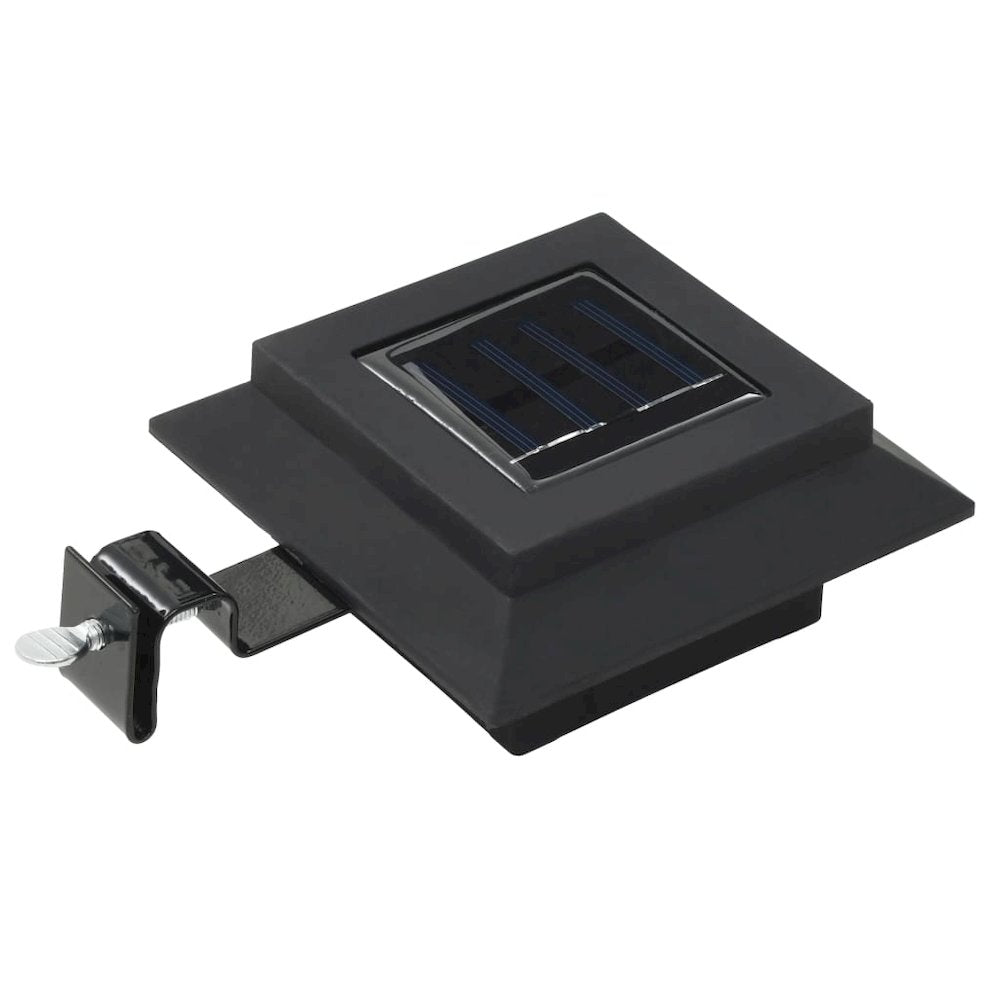 Solar Lamp Set of 12 Black Plastic and metal Compact Solar