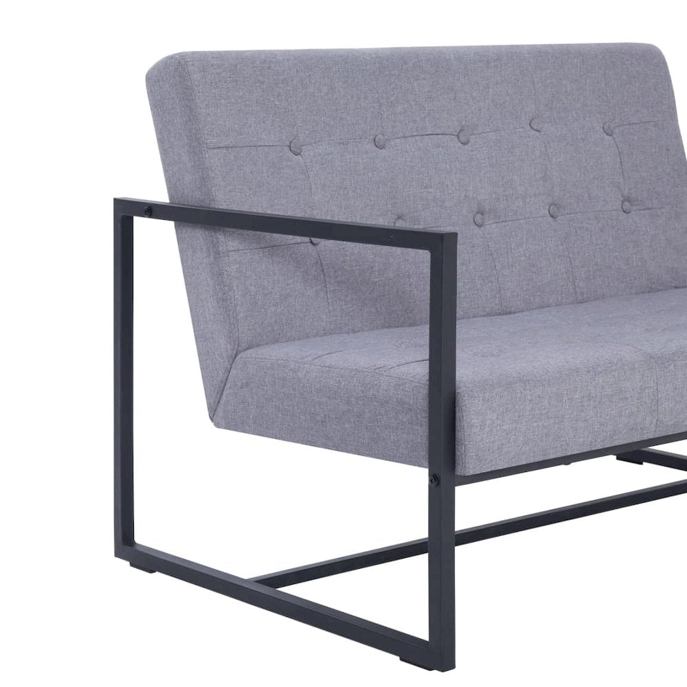 Armchair Light grey Fabric 2-seater Seats Many Loveseat