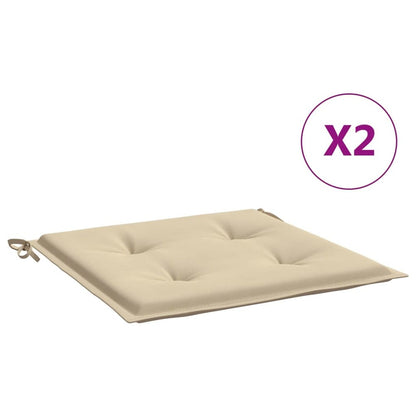 Chair Cushion Set of 2 Beige Oxford fabric (100% polyester)