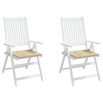 Chair Cushion Set of 2 Beige Oxford fabric (100% polyester)