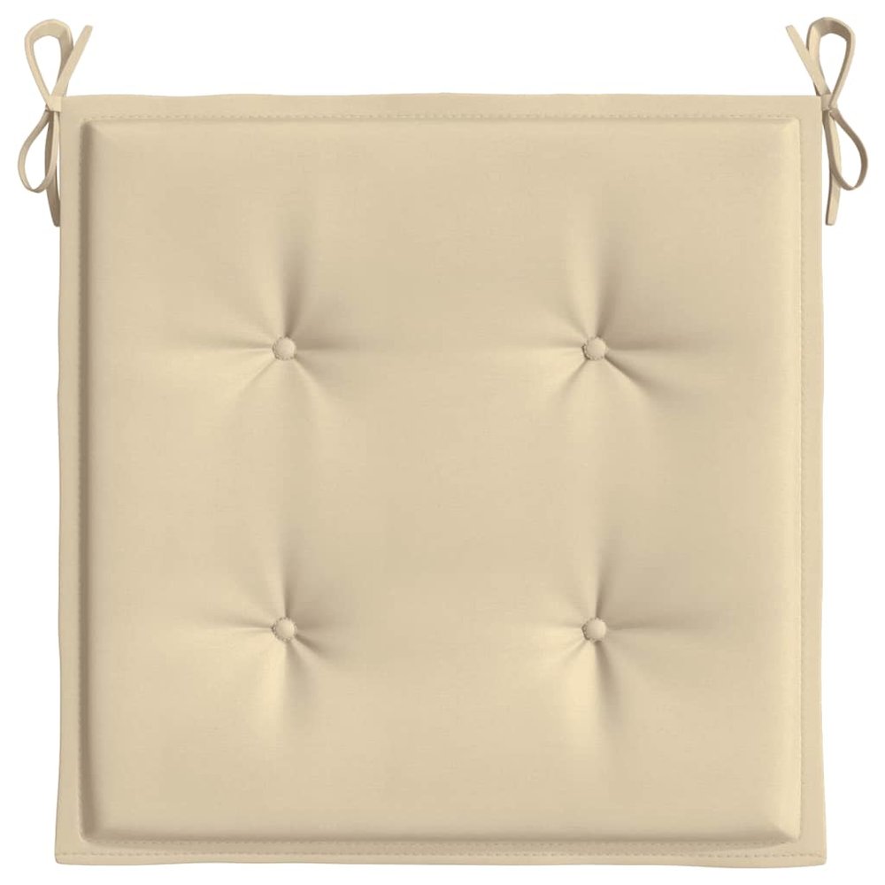 Chair Cushion Set of 2 Beige Oxford fabric (100% polyester)