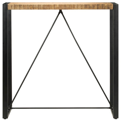 Bar Table Natural Mango Wood Solid Mango Wood, Steel