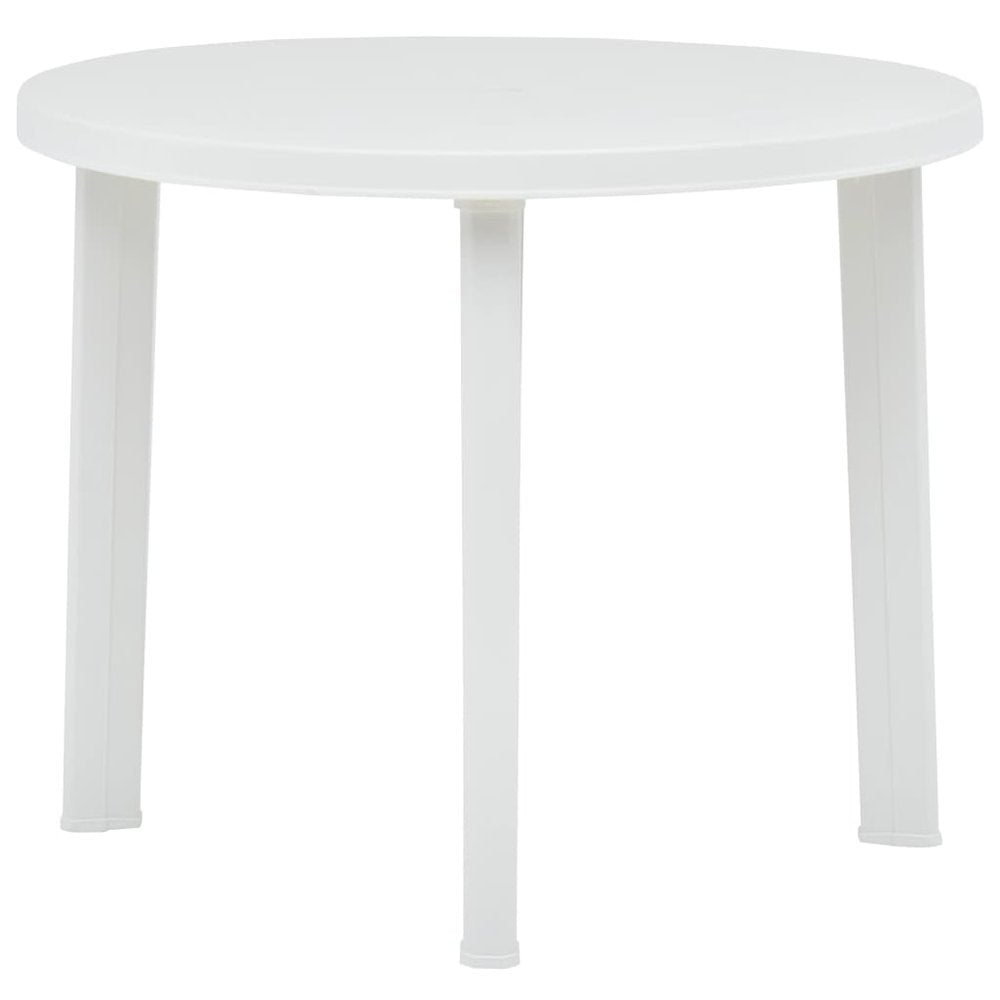Garden Table White Plastic Medium Lightweight Garden Table