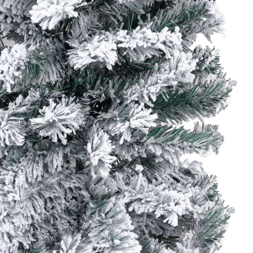 Artificial Christmas Tree Green with flocked white snow PVC, Steel