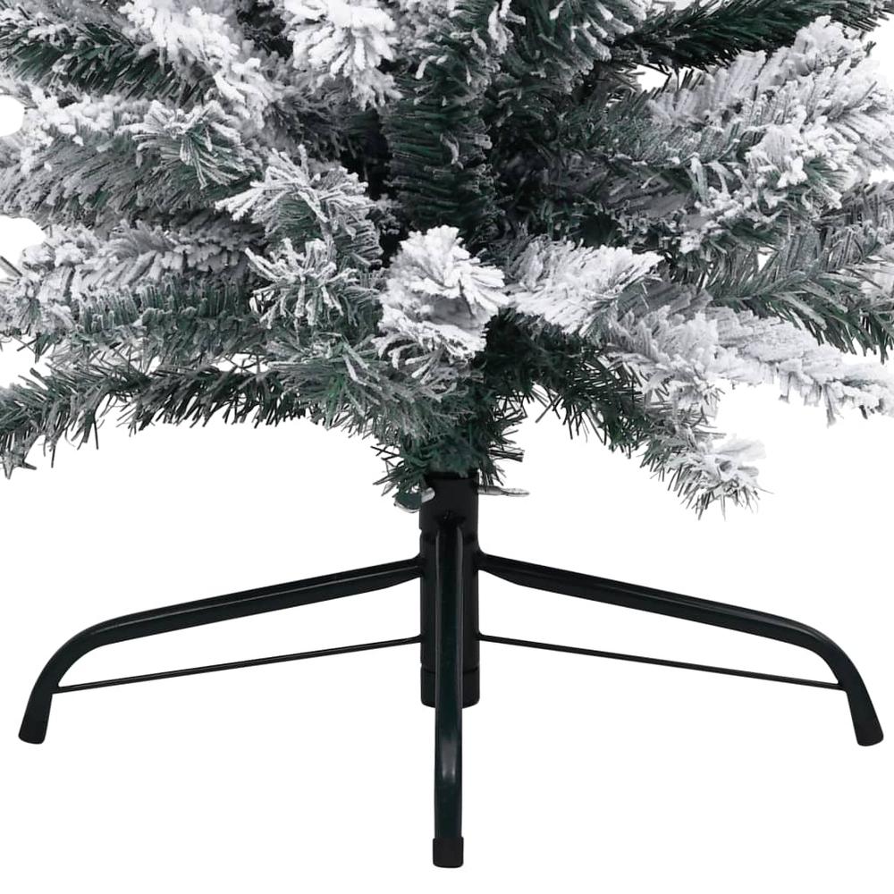 Artificial Christmas Tree Green with flocked white snow PVC, Steel