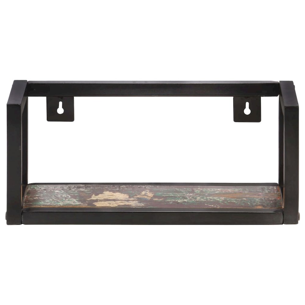 Wall Shelf Set of 2 Mixed color with Black