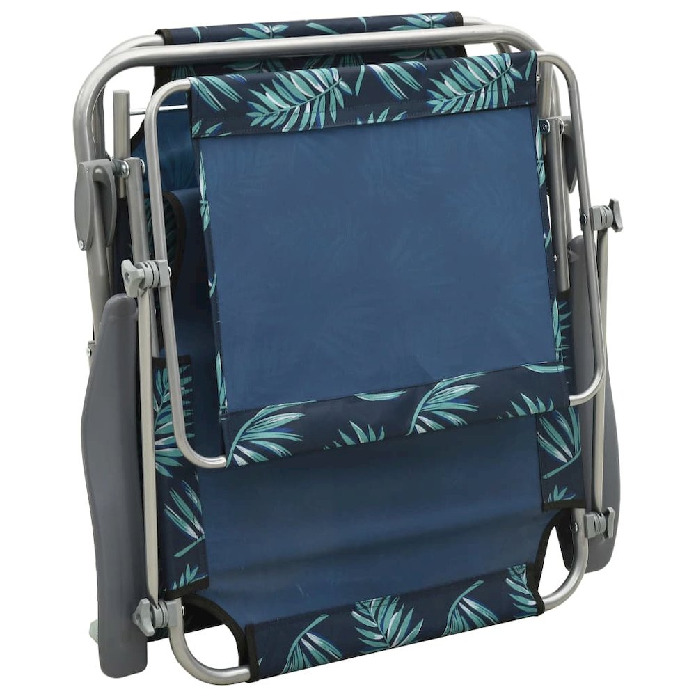 Outdoor Sunbed Leaf print Steel frame One size Foldable