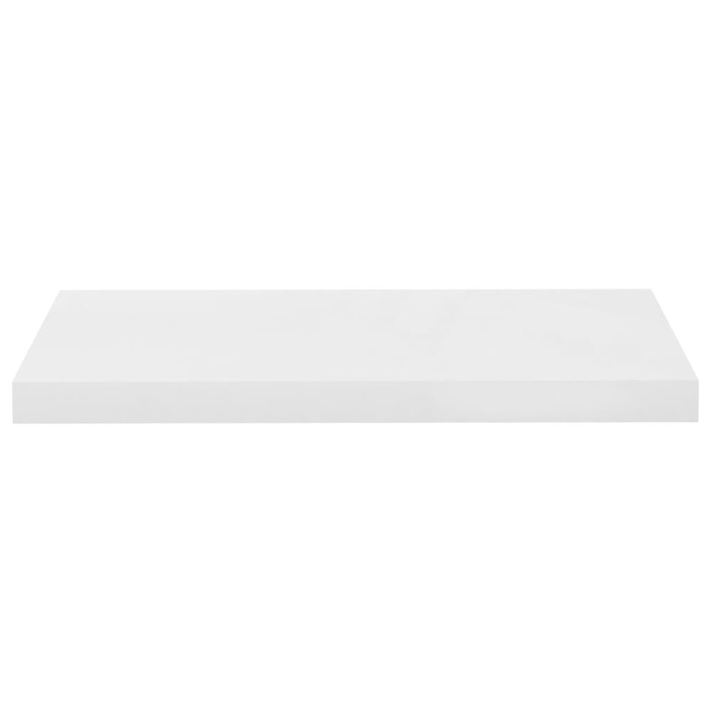 Wall Shelf Set of 2 High gloss white Honeycomb MDF, metal