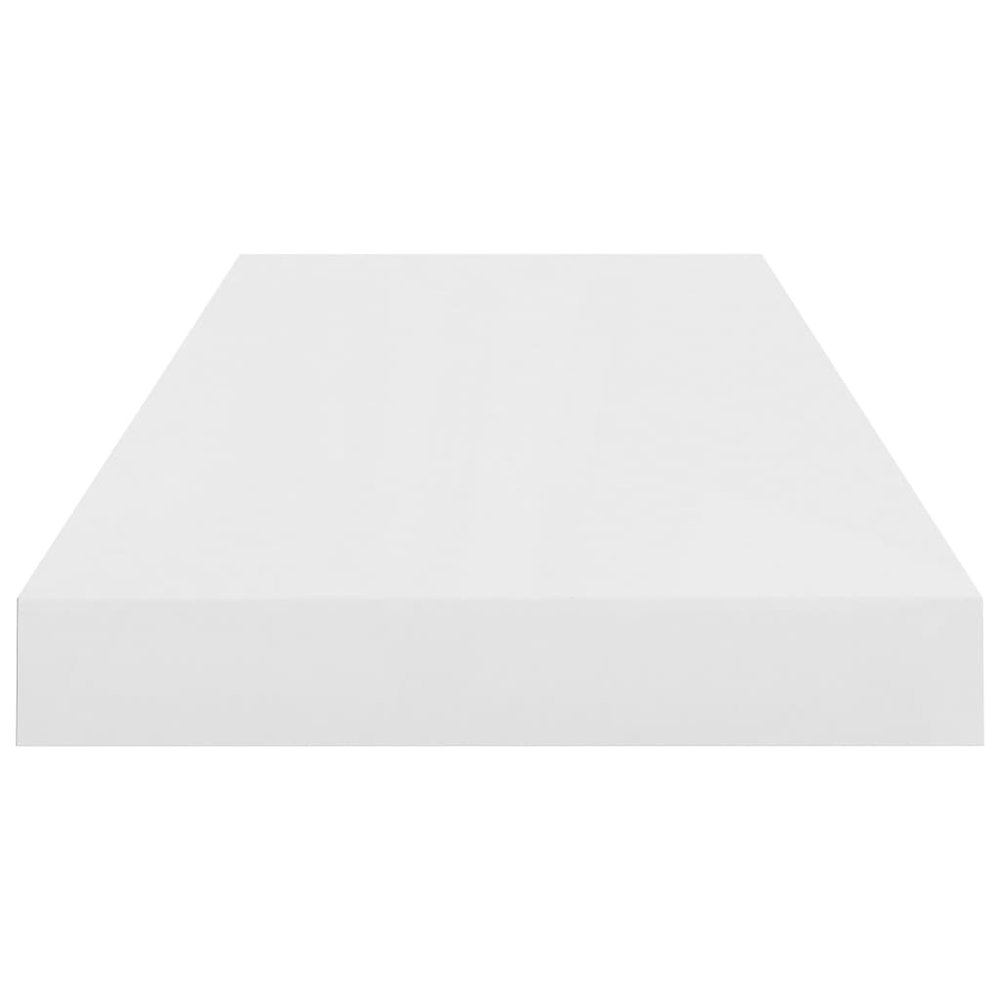 Wall Shelf Set of 2 High gloss white Honeycomb MDF, metal