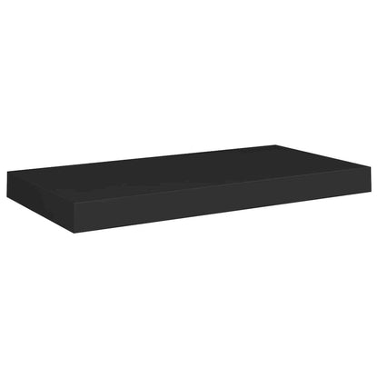 Wall Shelf Set of 4 Black Honeycomb MDF, metal Wall mounting