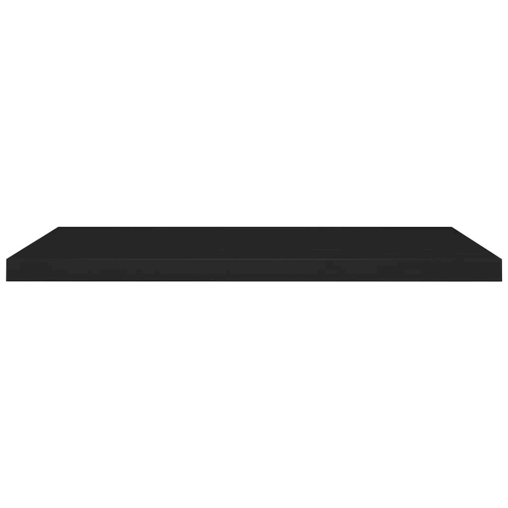 Wall Shelf Set of 4 Black Honeycomb MDF, metal