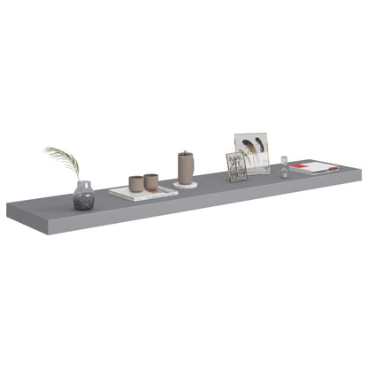 Wall Shelf Set of 4 Grey Honeycomb MDF and metal