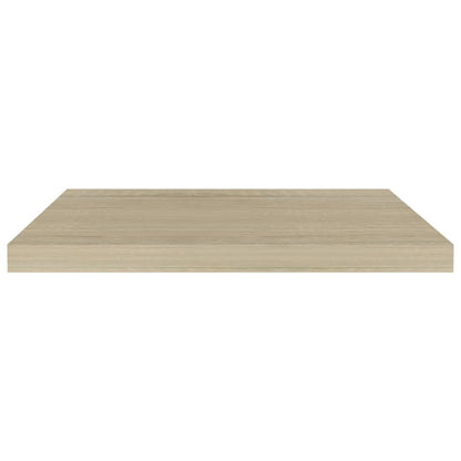 Wall Shelf Set of 2 Oak Honeycomb MDF, metal Medium