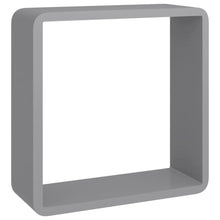 Wall Cube Shelf Set of 3 Grey MDF Small Appealing Design