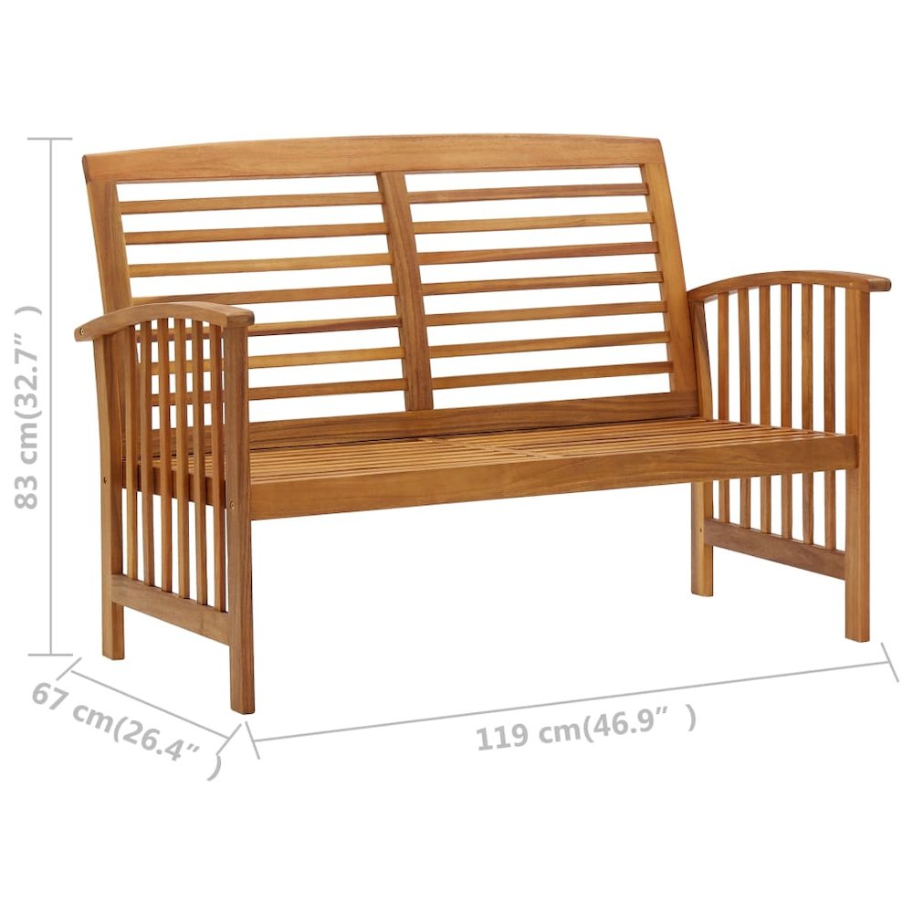 Garden Lounge Set Brown Solid acacia wood Medium Durable