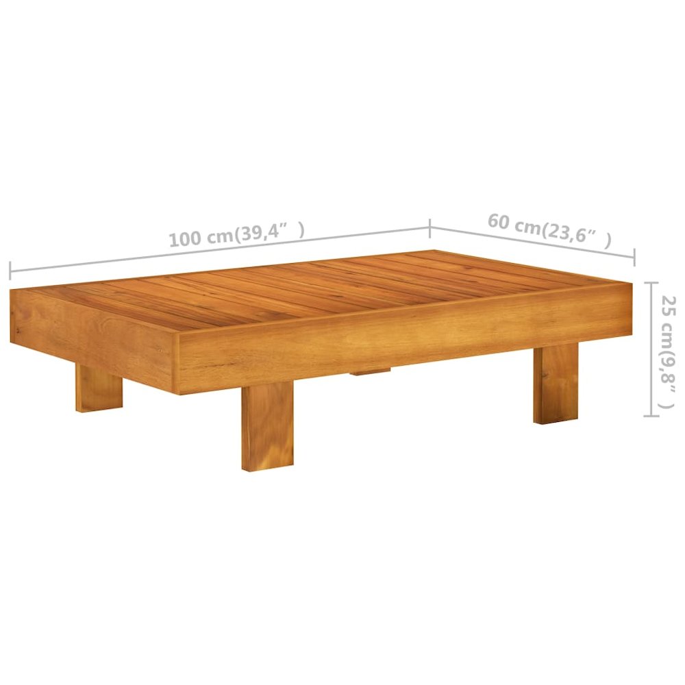 Wooden Lounge Set Cream White Solid Acacia Wood Standard Sturdy