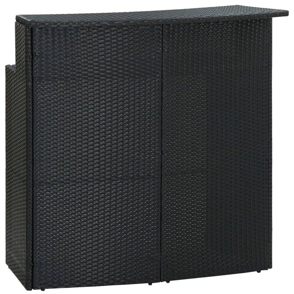Bar Table Black PE rattan Standard Tough Bar Table