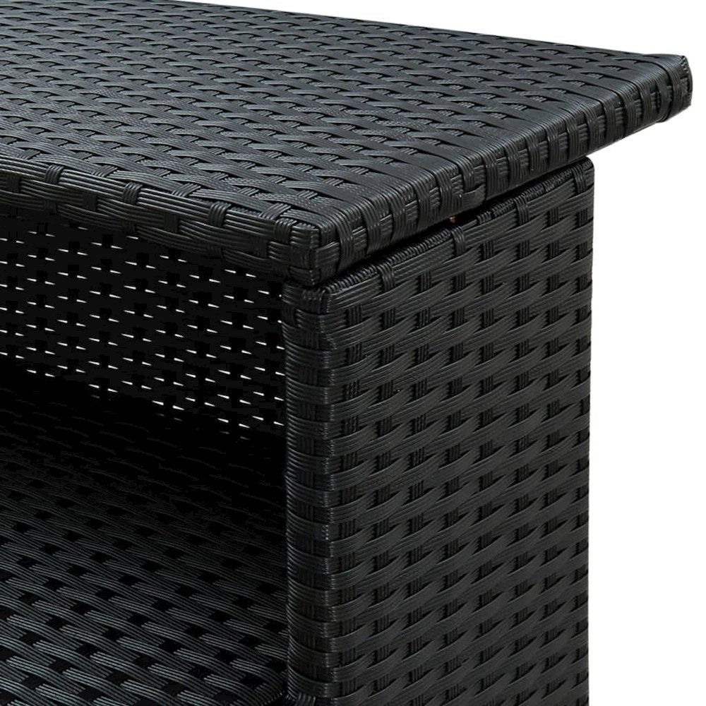 Bar Table Black PE rattan Standard Tough Bar Table