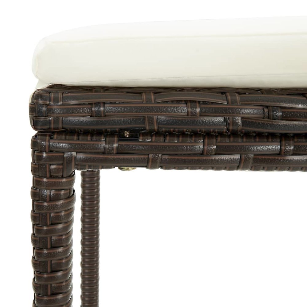 Bar Set Brown PE rattan, steel Large Bar Set Rectangular