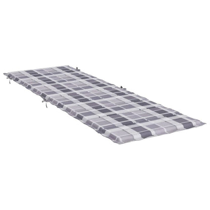 Sun Lounger Cushion Grey Check Pattern Oxford fabric (100% polyester)