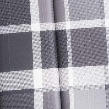 Sun Lounger Cushion Grey Check Pattern Oxford fabric (100% polyester)