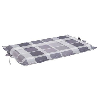 Sun Lounger Cushion Grey Check Pattern Oxford fabric (100% polyester)
