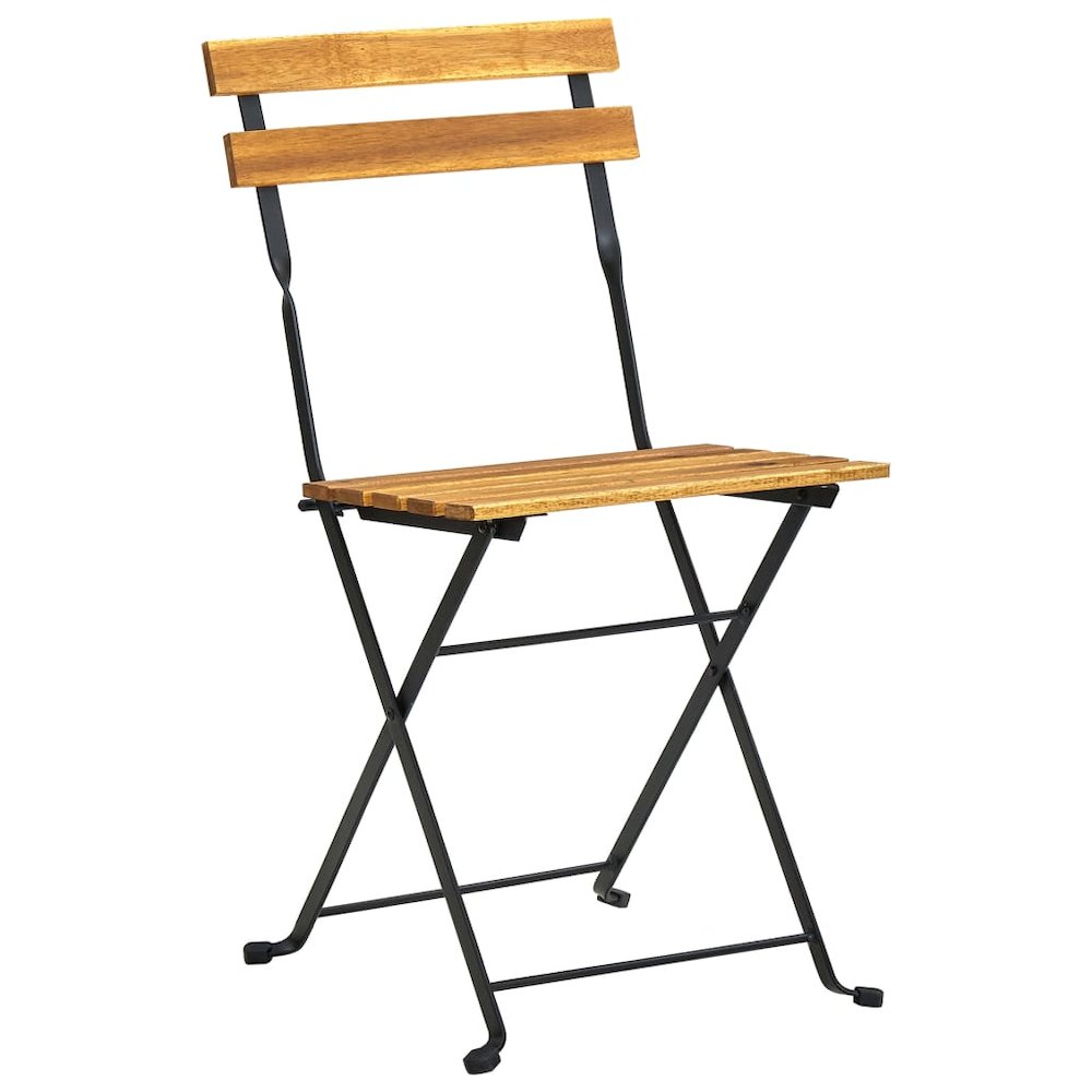 Garden Chair Set of 2 Brown and Black
